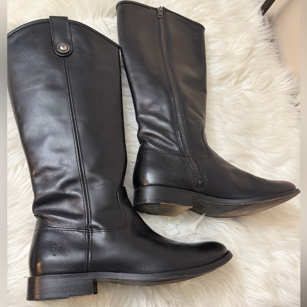 Frye Black Over the Knee Leather Boots